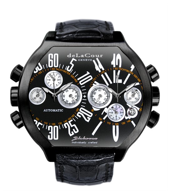 Replica DeLaCour BiChrono S2 Steel PVD Black and White WAST2236-0979 Replica Watch Replica DeLaCour BiChrono S2 Steel PVD Black and White WAST2236-0979 Replica Watch